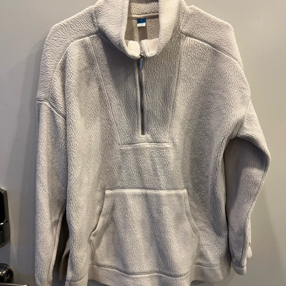 Cozy Off-White Quarter-Zip Pullover